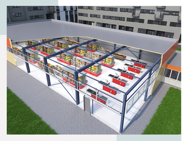 Строительство магазинов в Югорск от 613 руб. за м²