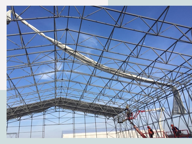 Шатровые ангары от 613 руб. в Югорске и Тюменской области