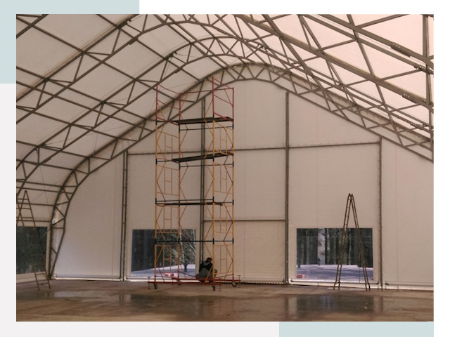 Шатровые ангары в Югорске