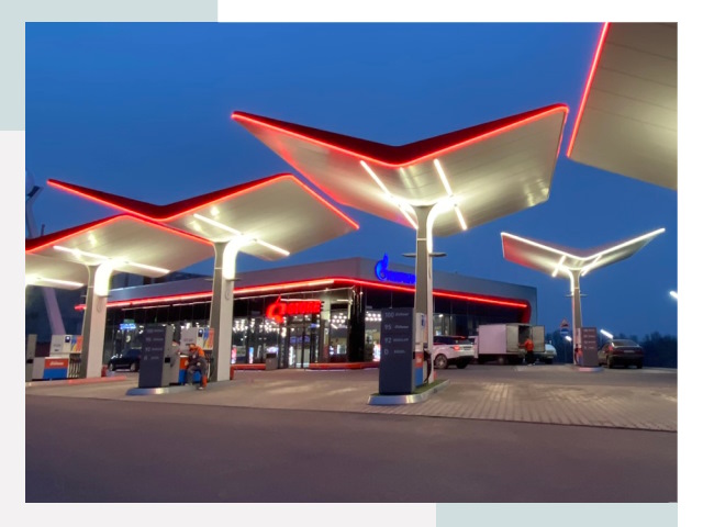 Навесы для АЗС в Югорске