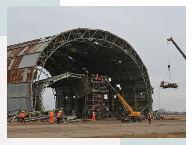 Демонтаж ангаров в Югорске